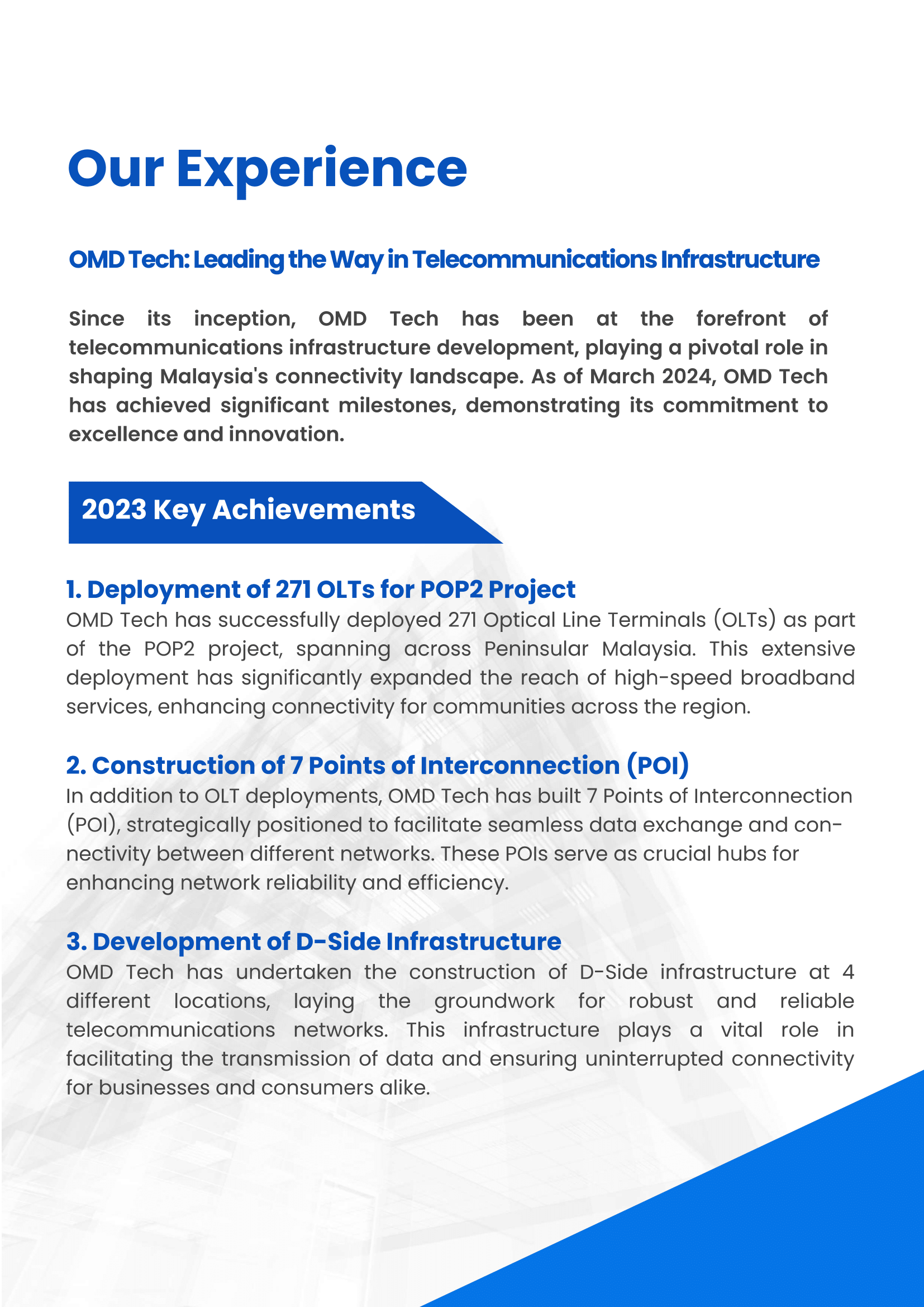 OMD Tech Company Profile